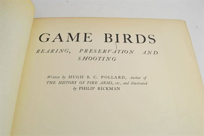 Lot 419 - Pollard (Hugh B.C.), Game Birds, 1929, 4to., mounted colour plates, t.e.g., half calf