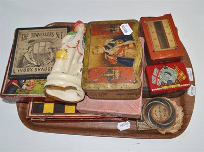 Lot 421 - A collection of games, tins and commemorative ware