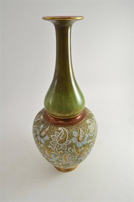 Lot 428 - A Royal Doulton Lambeth baluster vase