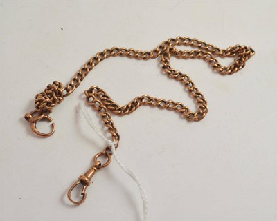 Lot 495 - A watch chain, links stamped ";375"