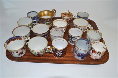 Lot 532 - Eighteen assorted mainly English gilt decorated cabinet cups