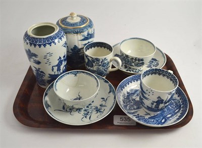 Lot 535 - 18th century Worcester tea bowl and saucer, ex Frank Wheeldon collection, another tea bowl and...