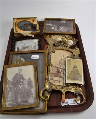 Lot 536 - Eleven various photograph frames and an ambrotype