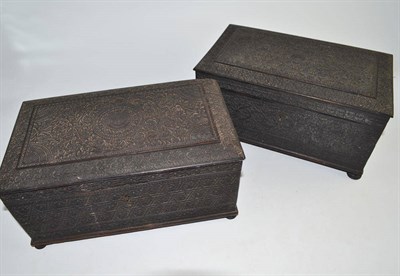 Lot 541 - Two Anglo Indian carved boxes