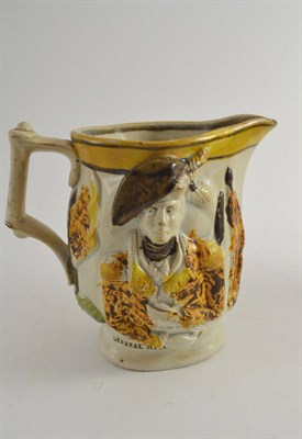 Lot 554 - 1812 Marquis Wellington & Hill (very rare yellow transfer) jug