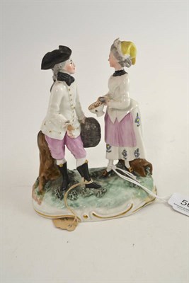 Lot 564 - A Frankenthal porcelain figure group allegorical of winter, 1777, modelled by Karl Gottlieb...