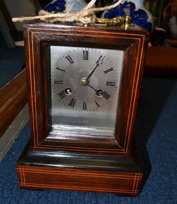 Lot 603 - A striking rosewood mantel clock signed Le Roy a Paris