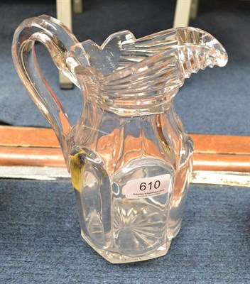 Lot 610 - 19th century cut glass jug