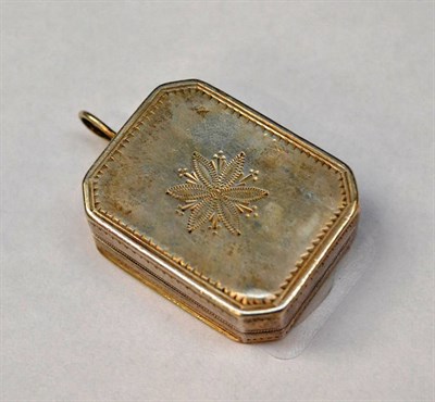 Lot 622 - French vinaigrette, white metal, early 19th century