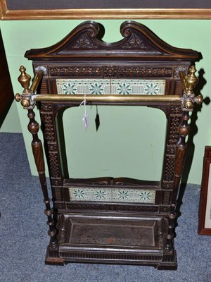 Lot 625 - Tiled iron stick stand