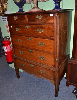 Lot 637 - 18th century and later chest on stand with fluted stiles