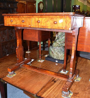 Lot 658 - A Victorian side table with fitted drawers