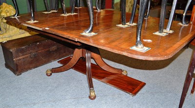 Lot 682 - George III satinwood extending dining table stamped Edwards & Roberts