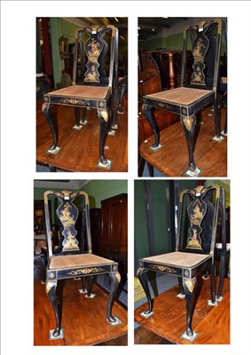 Lot 684 - Four 1920s japanned chairs