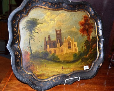 Lot 688 - A papier mache tray