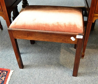 Lot 689 - A George III plain stool