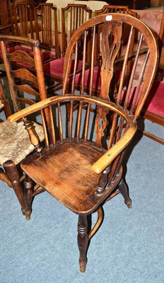 Lot 710 - A Windsor armchair with double splat