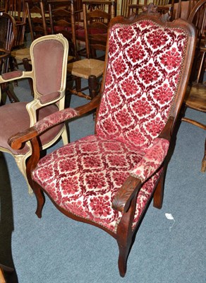 Lot 711 - French open armchair