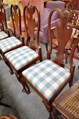 Lot 732 - Set of six mahogany Queen Anne style chairs