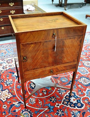 Lot 738 - A mahogany tray top pot cupboard