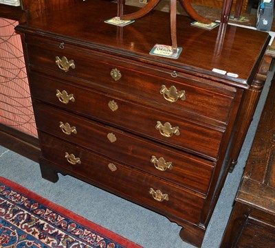 Lot 751 - George III mahogany chest with brushing slide