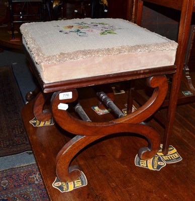 Lot 776 - 19th century mahogany cross frame stool