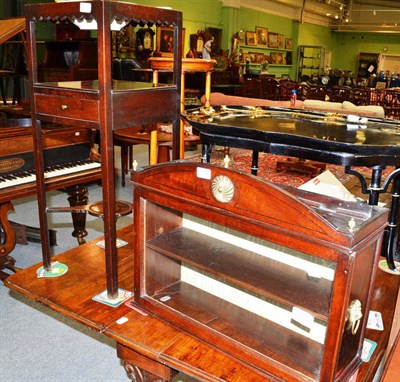 Lot 783 - A 19th century mahogany night wash stand and a mahogany hanging cupboard (2)