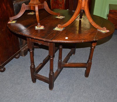 Lot 784 - Small 18th century oak gateleg table