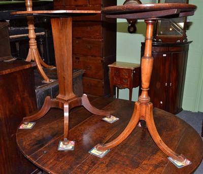 Lot 785 - A 19th century rosewood pedestal table and a 19th century mahogany flip-top tripod table