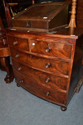 Lot 787 - A 19th century bow front mahogany chest