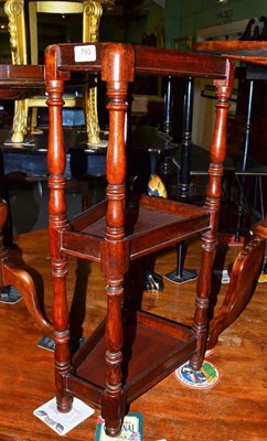 Lot 793 - Small Victorian mahogany three-tier whatnot, possibly from a ship