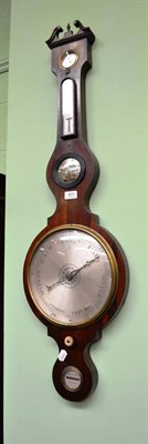 Lot 803 - A rosewood wheel barometer