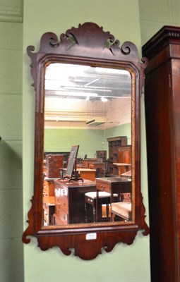 Lot 815 - A George III style mahogany and parcel gilt wall mirror