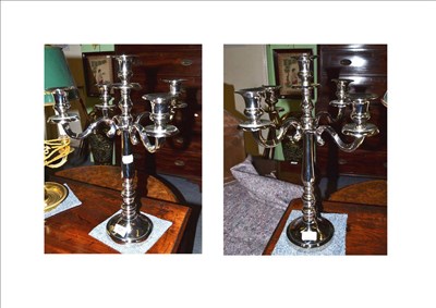 Lot 829 - Pair of candelabra