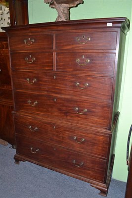 Lot 837 - A George III mahogany chest on chest