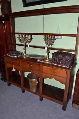 Lot 839 - Small 19th century oak dresser