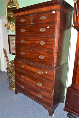 Lot 842 - Mahogany chest on chest