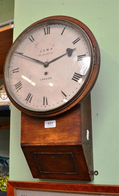 Lot 851 - A single train fusee wall clock, JUMP, 93 Mount Street, London