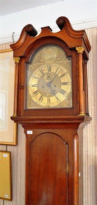 Lot 859 - An oak eight day longcase clock