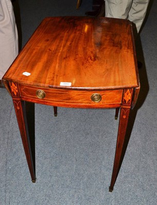 Lot 889 - A George III mahogany Pembroke table (leg repaired)