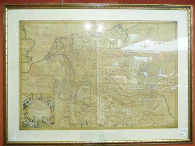 Lot 900 - A framed map of Germany