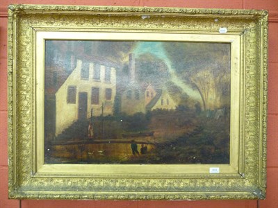 Lot 904 - Large oil on panel river landscape in the style of William Collins