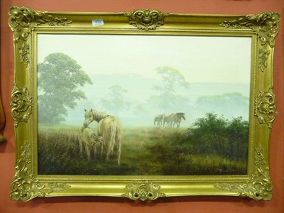 Lot 910 - David M..., framed oil of horses