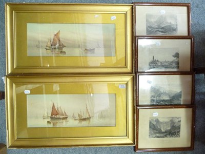 Lot 919 - Four prints and a pair of prints of boating scenes