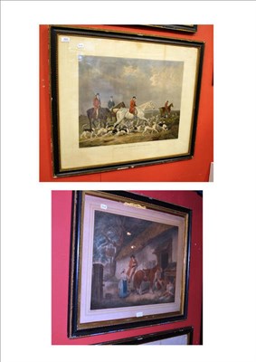 Lot 920 - A colour print after George Morland and a colour print of the Earl of Derby's Stag Hounds (2)