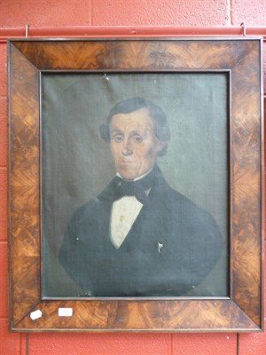 Lot 922 - A portrait and mahogany frame