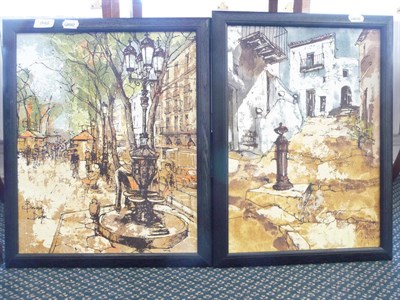 Lot 946 - Pair of paintings by Bernard Dufour