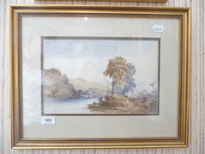 Lot 966 - William Callow, watercolour, river landscape, signed