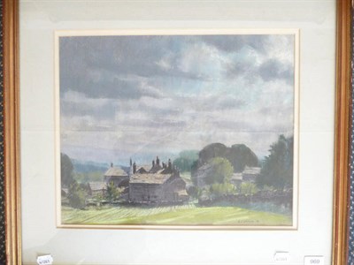 Lot 969 - R C Naylor, 'Farmstead', pastel