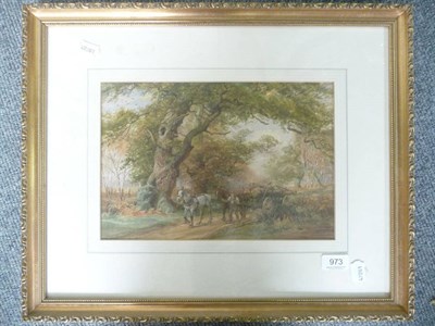 Lot 973 - Charles E Baldock, ";The Timberwagon"; watercolour